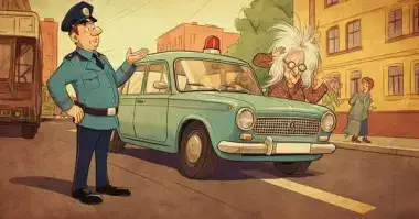 Виц: Баба шофьор