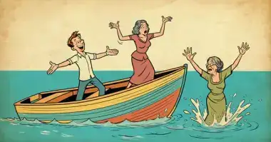 Виц: Тъща на лодка